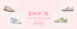 Back 70 women’s vintage-style sneakers in pastel and neutral colors with retro design and modern comfort
