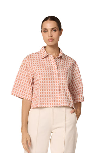 Josephine Blouse - Bellini Plaid Print