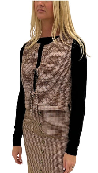 Anna Cate Quilted Vest in Plaid