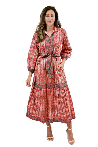 Folly Maxi LS Dress - Cranberry