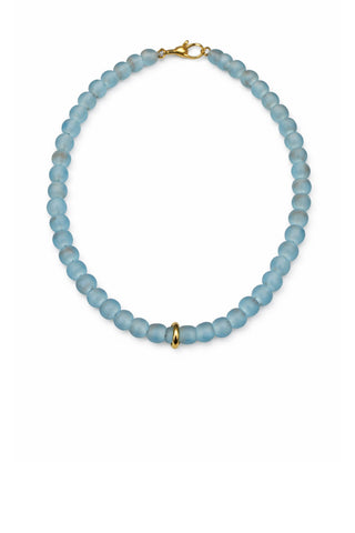 18" Glass Washer Necklace - Sky Necklaces Virtue Monkee's of The Woodlands