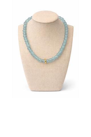 18" Glass Washer Necklace - Sky Necklaces Virtue Monkee's of The Woodlands