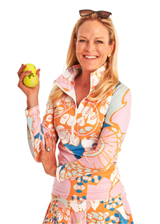 Sutra Half Zip - Narnia Nectarine