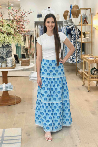 Aurelia Skirt - Deep Blue Skirts Bindu Monkee's of The Woodlands