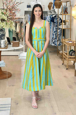 Foster Dress - Citrus Stripe Dresses Olivia by Livro Monkee's of The Woodlands
