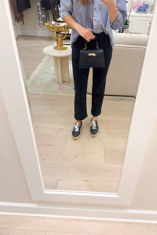 The Luna Top Handle Bag - Blue Handbags Monkee's of The Woodlands Monkee's of The Woodlands