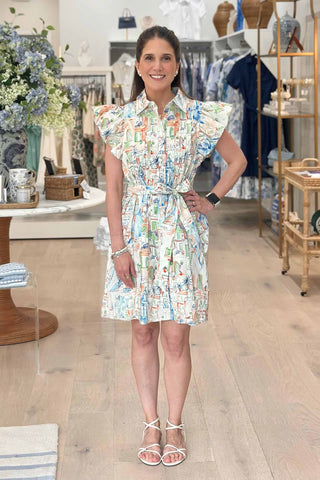 Sleeveless Dress - Blue Combo Dresses entro Monkee's of The Woodlands