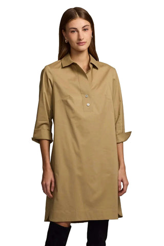 3/4 Sleeve Aileen Dress - Khaki Dresses Hinson Wu Monkee's of The Woodlands