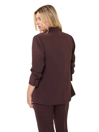 3/4 Sleeve Blazer - Merlot Jackets Esqualo Monkee's of The Woodlands