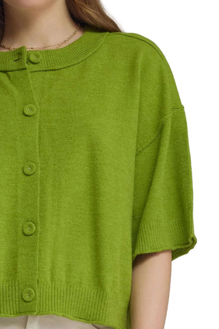 3/4 Sleeve Top - Pea Green Tops entro Monkee's of The Woodlands