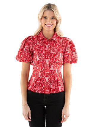 Emily McCarthy Brit Top - Cheeky Cheetah