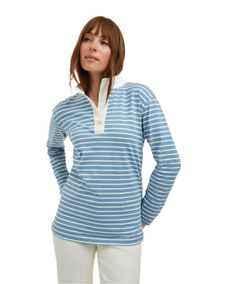 Gillian Long Sleeve Top - Blue Mariner Stripe