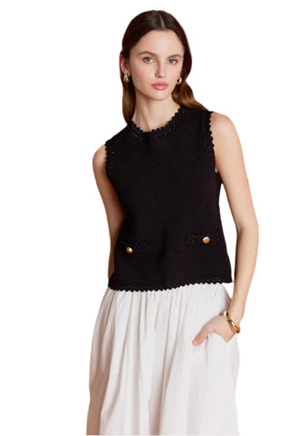 Sleeveless Knit Top - Black