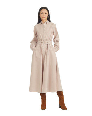 Draper James Eliza Midi Shirtdress - Rust Stripe