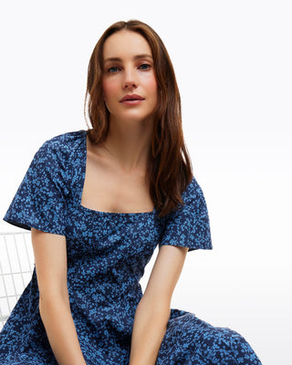 Caitlyn Square Neck Midi Dress - Ribbon Floral