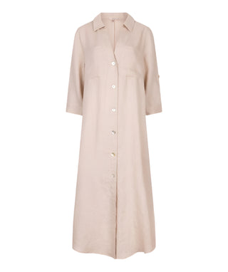 Long Linen Dress - Sand