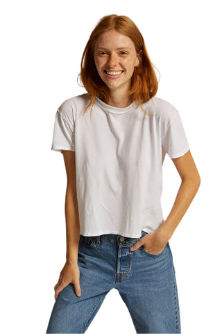 Cotton Boxy Crew Tee - White