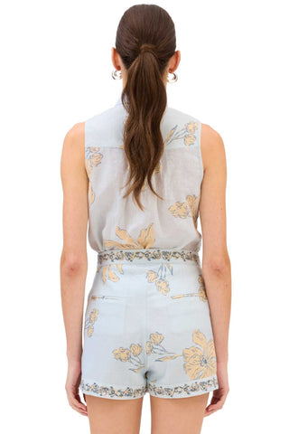 Sophie Skort - Pale Blue Floral Skirts Allison New York Monkee's of The Woodlands