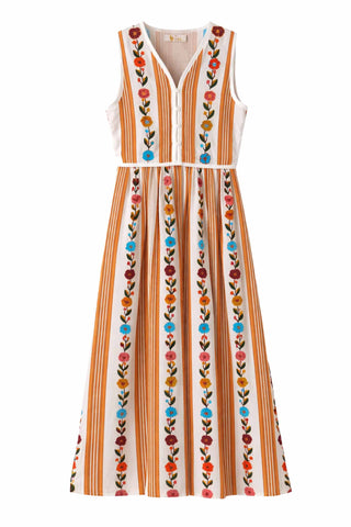 Alondra Dress - Multi Sand Dresses Bindu Monkee's of The Woodlands