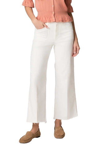Anessa 31" Wide Leg Jean Raw Hem - Ecru Denim Paige Monkee's of The Woodlands