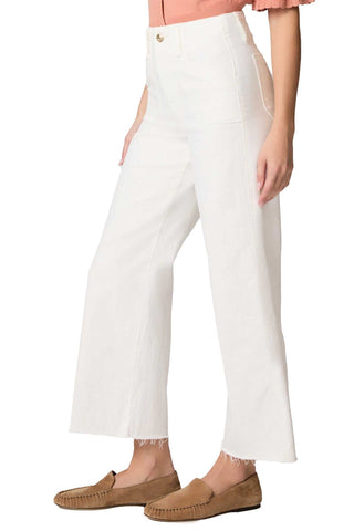 Anessa 31" Wide Leg Jean Raw Hem - Ecru Denim Paige Monkee's of The Woodlands