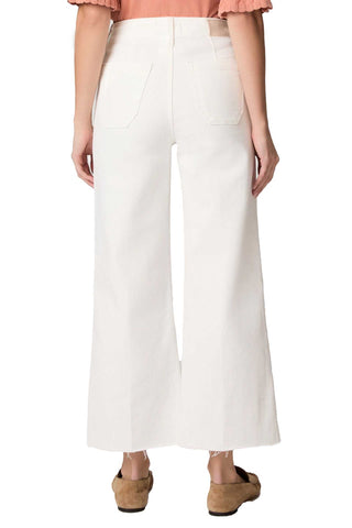 Anessa 31" Wide Leg Jean Raw Hem - Ecru Denim Paige Monkee's of The Woodlands