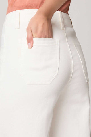 Anessa 31" Wide Leg Jean Raw Hem - Ecru Denim Paige Monkee's of The Woodlands
