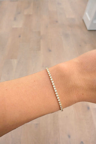 Annie Dainty Tennis Bracelet - Gold Bracelets Sahira Monkee's of The Woodlands