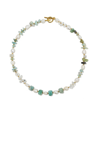 Aquamarine and Pearl Necklace