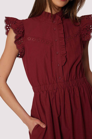 Artista Aura Midi Dress - Crimson