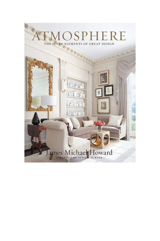 Atmosphere coffee table book cover showcasing Jim Howard's interior design work with elegant room photography and sophisticated home styling examples