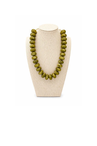Bailey Chunky Beaded Necklace - Chartreuse Jewelry Gemelli Monkee's of The Woodlands