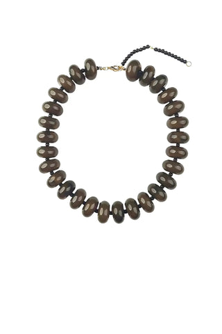 Bailey Chunky Beaded Necklace - Brown