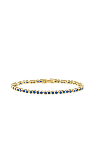 Bezel Tennis Bracelet - Sapphire Bracelets Sahira Monkee's of The Woodlands