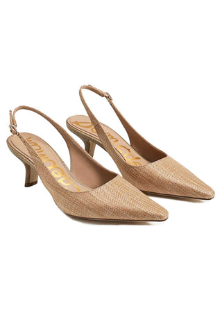 Sam Edelman Bianka Slingback Pump - Buff Tan Raffia