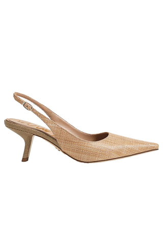 Sam Edelman Bianka Slingback Pump - Buff Tan Raffia