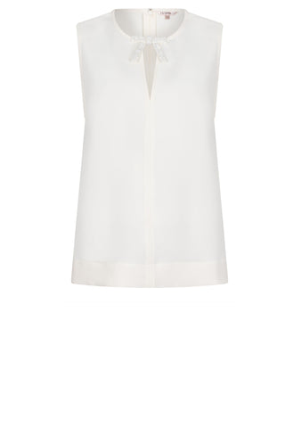 Esqualo Bow Brooch Blouse - Off White