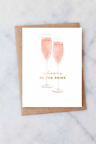 Bubbles For the Bride Greeting Card Giftable Abigail Jayne Design Monkee's of The Woodlands