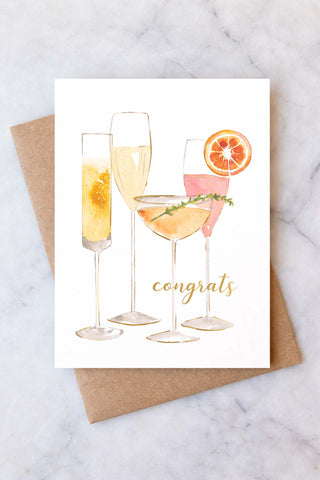 Bubbly Congrats Greeting Card Greeting Cards & Paper Goods Abigail Jayne Design Monkee's of The Woodlands