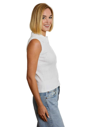 Button Front Tank With Collar Tops Design History Monkee's of The Woodlands