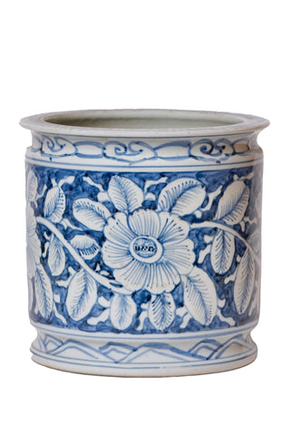 Grand millennial Blue and White cachepot for florals or orchids