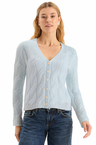Tyler Boe Cashmere Cable Cardigan - Above The Cloud