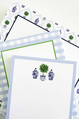 Chinoiserie Topiary Notepad - Chinoiserie Giftable WH Hostess Social Stationery Monkee's of The Woodlands