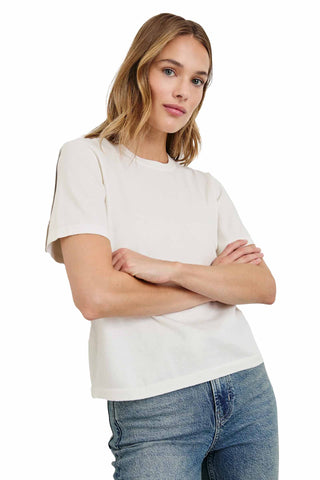 Rails Cotton Cashmere Short Sleeve Tee in White