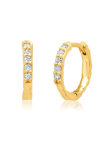 Cz Pave Reversible Huggies Earrings Tai Rittichai Monkee's of The Woodlands