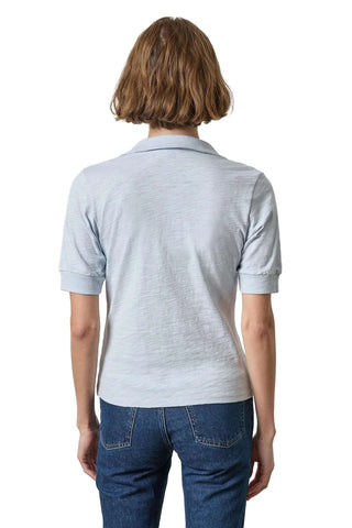 Elbow Sleeve Collared Split Neck - Glacier Sweaters Lilla P Monkee's of The Woodlands