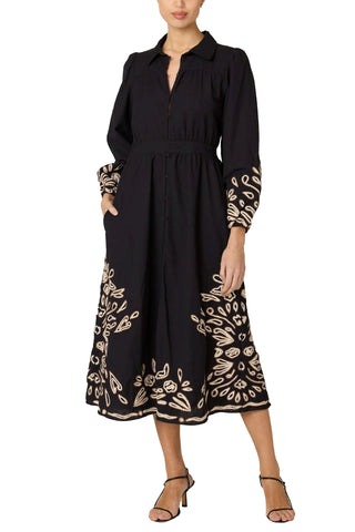 Cleobella Elyse Midi Dress - Black / Ivory