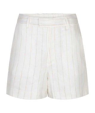 Shorts Linen Striped - Off White / Sand Shorts Esqualo Monkee's of The Woodlands