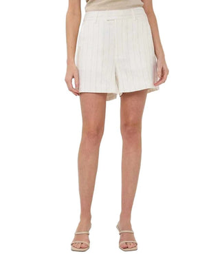 Shorts Linen Striped - Off White / Sand Shorts Esqualo Monkee's of The Woodlands