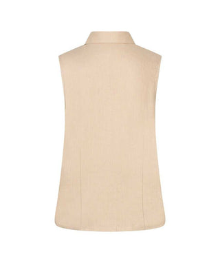 Beige blouse on a white background